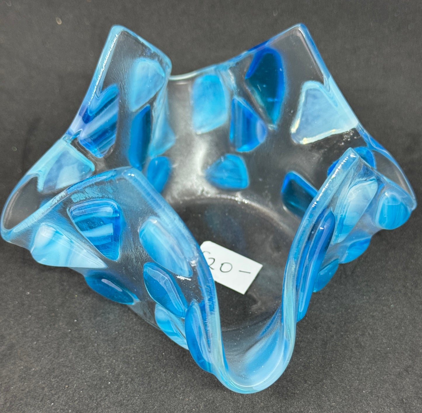 Tealight/Trinket Holder Blue Pebbles