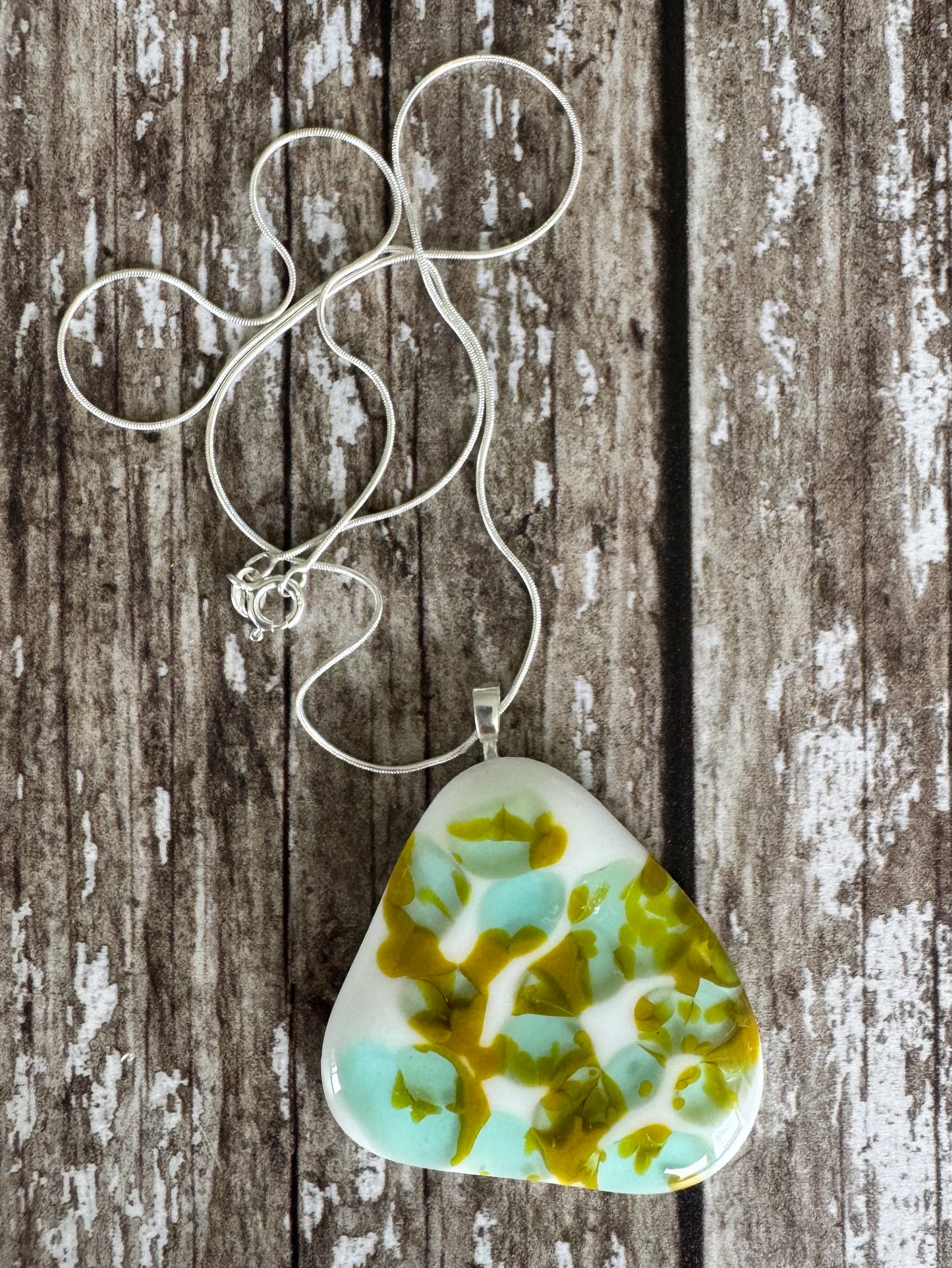 Chunky triangle Glass Pendant