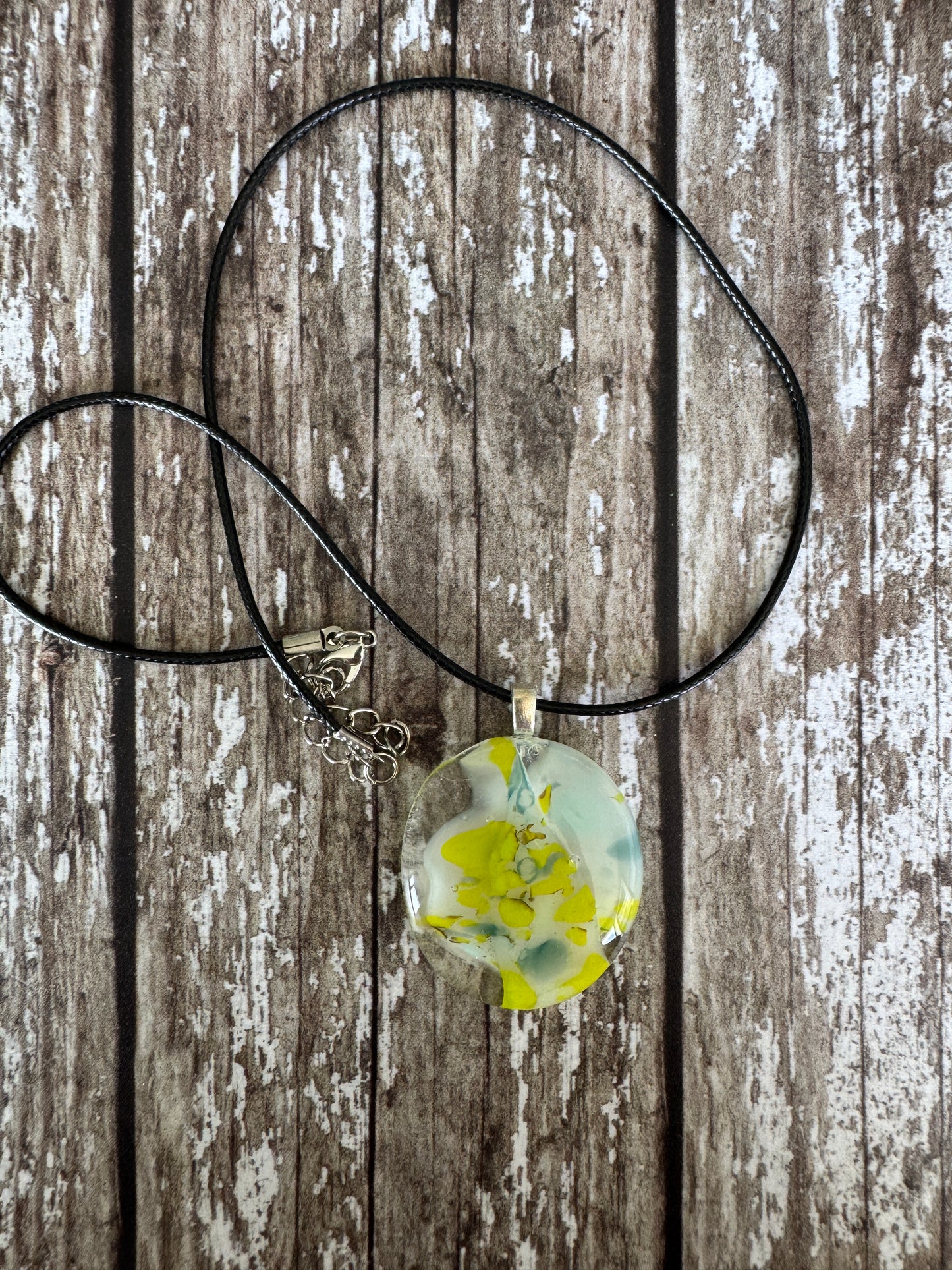 Coastal inspired Layered Glass Pendant