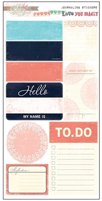 Glitz Love You Madly Journalling Stickers