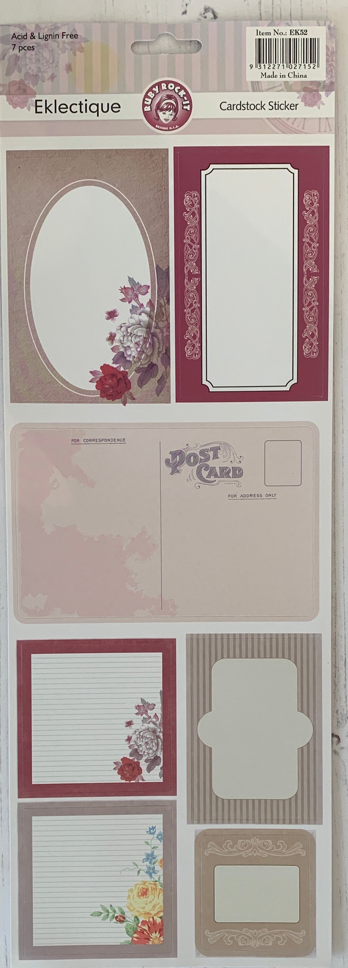 Ruby Rocket Cardstock Sticker