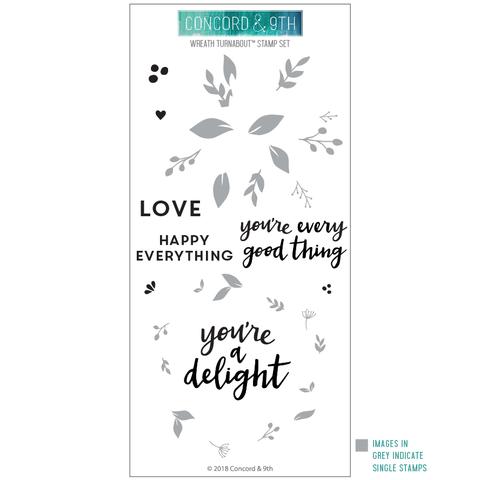 Concord & 9th - Wreath Turnabout Stamp Set