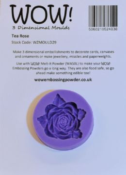Silicone Mould Tea Rose - sugar and spice crafts