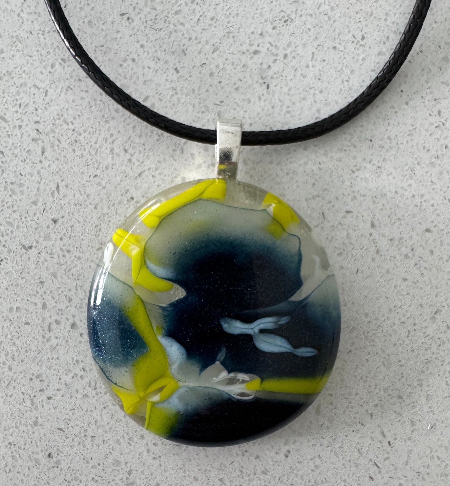 Shimmering Navy & Lime