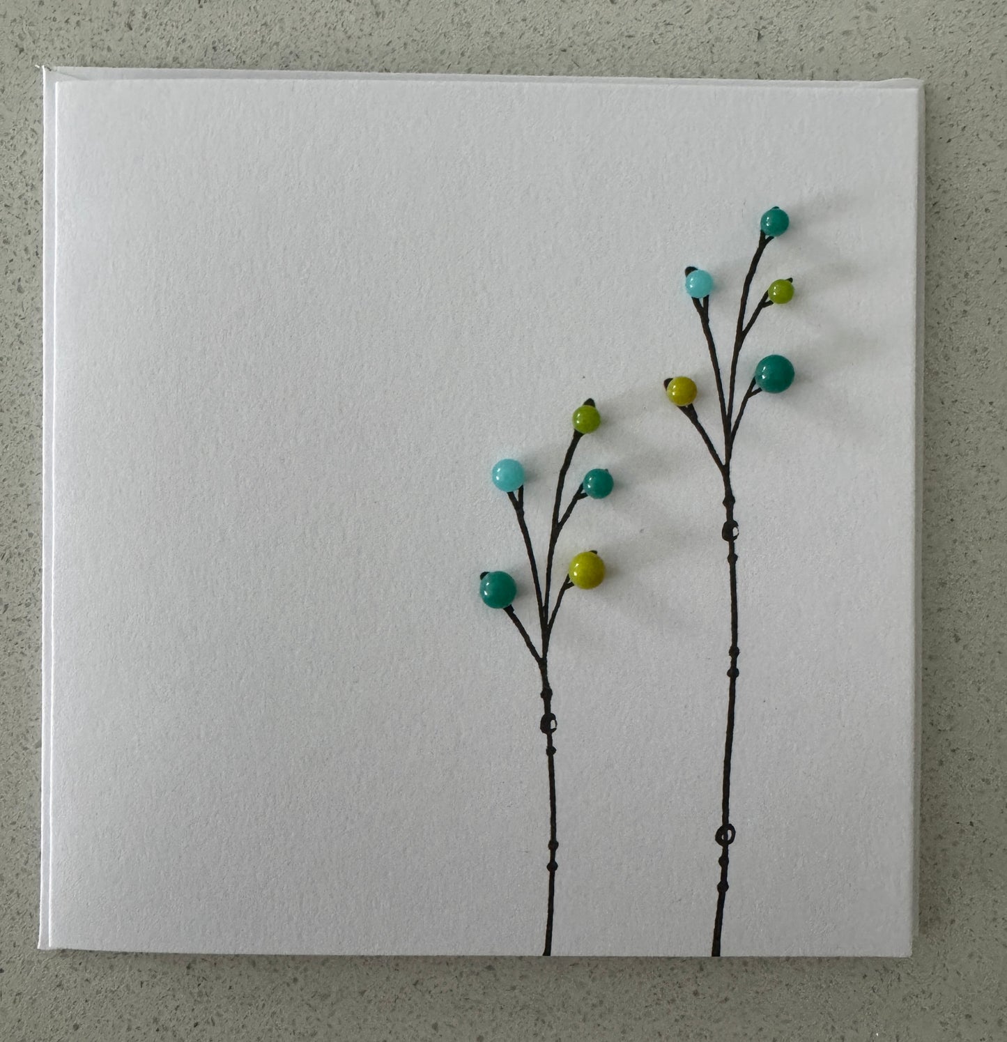 2 Sprig Jade, Green & Aqua