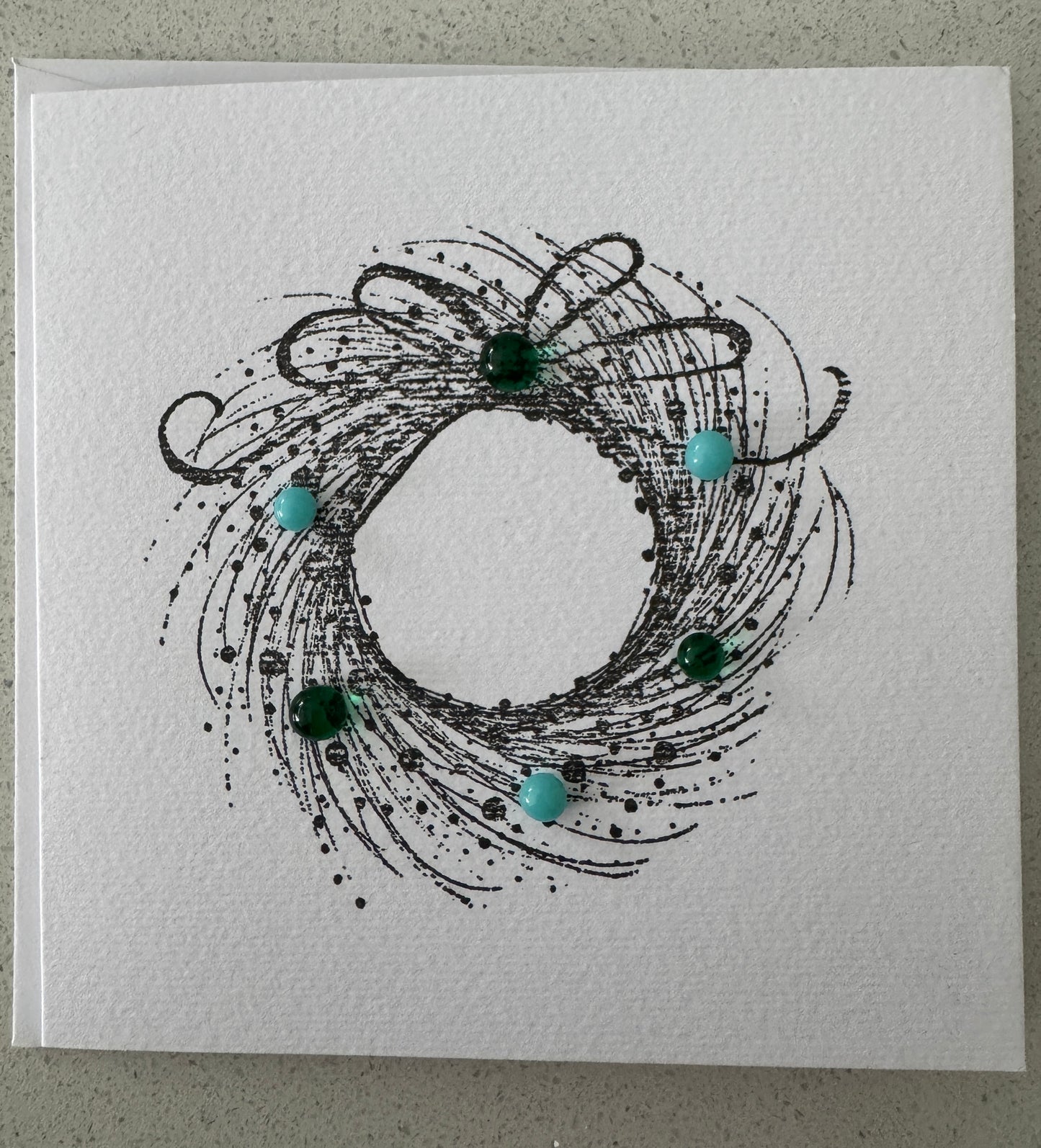 Christmas Wreath Aqua & Emerald