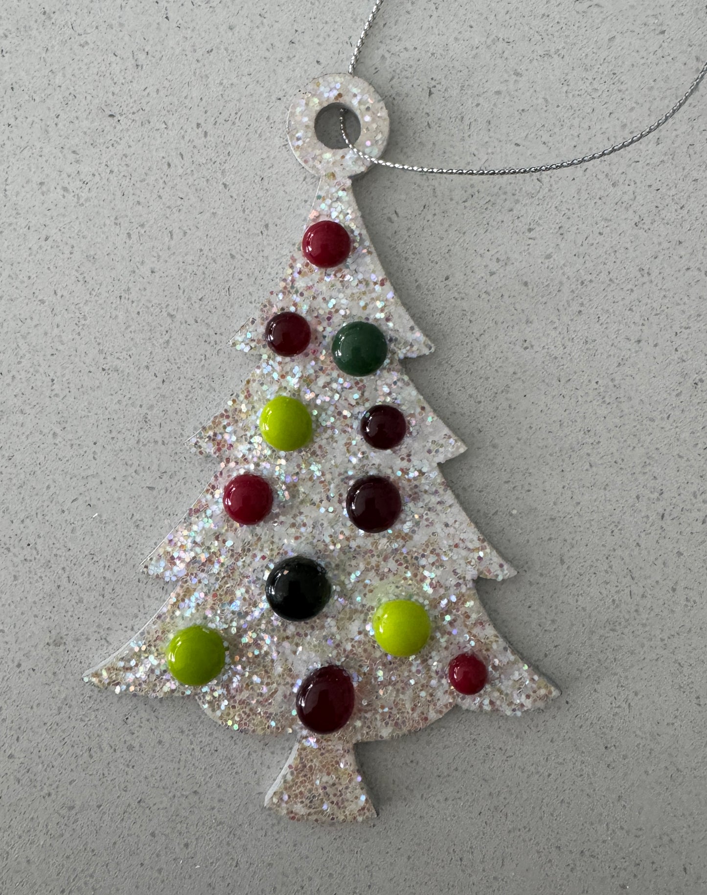 Single Layer Tree Red & Lime Green