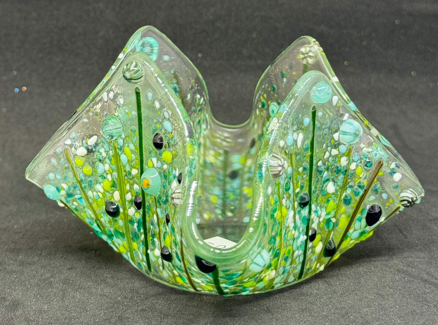 Tealight/Trinket Holder Blue Floral