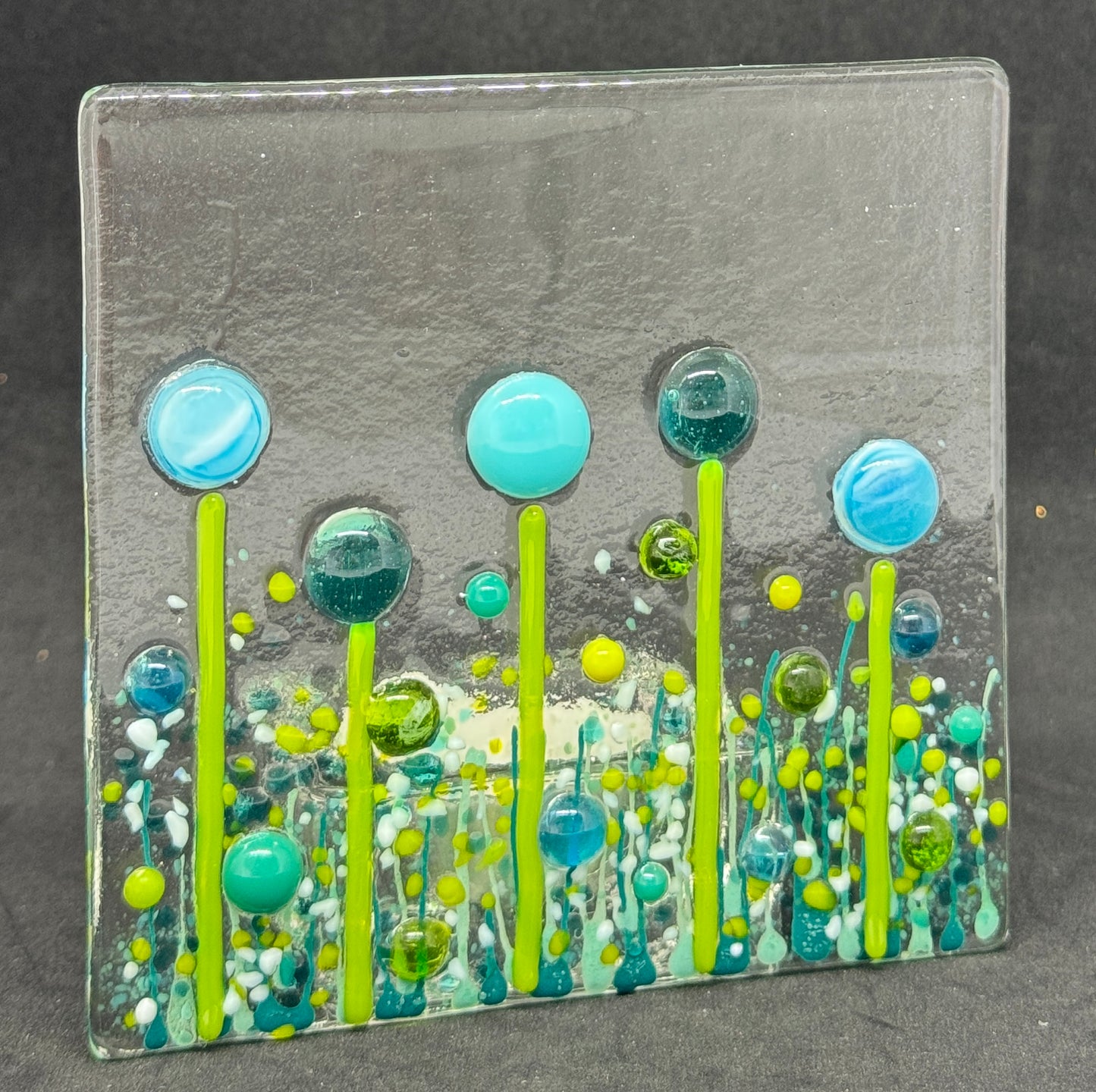 Modern Floral Blue Tealight Holder