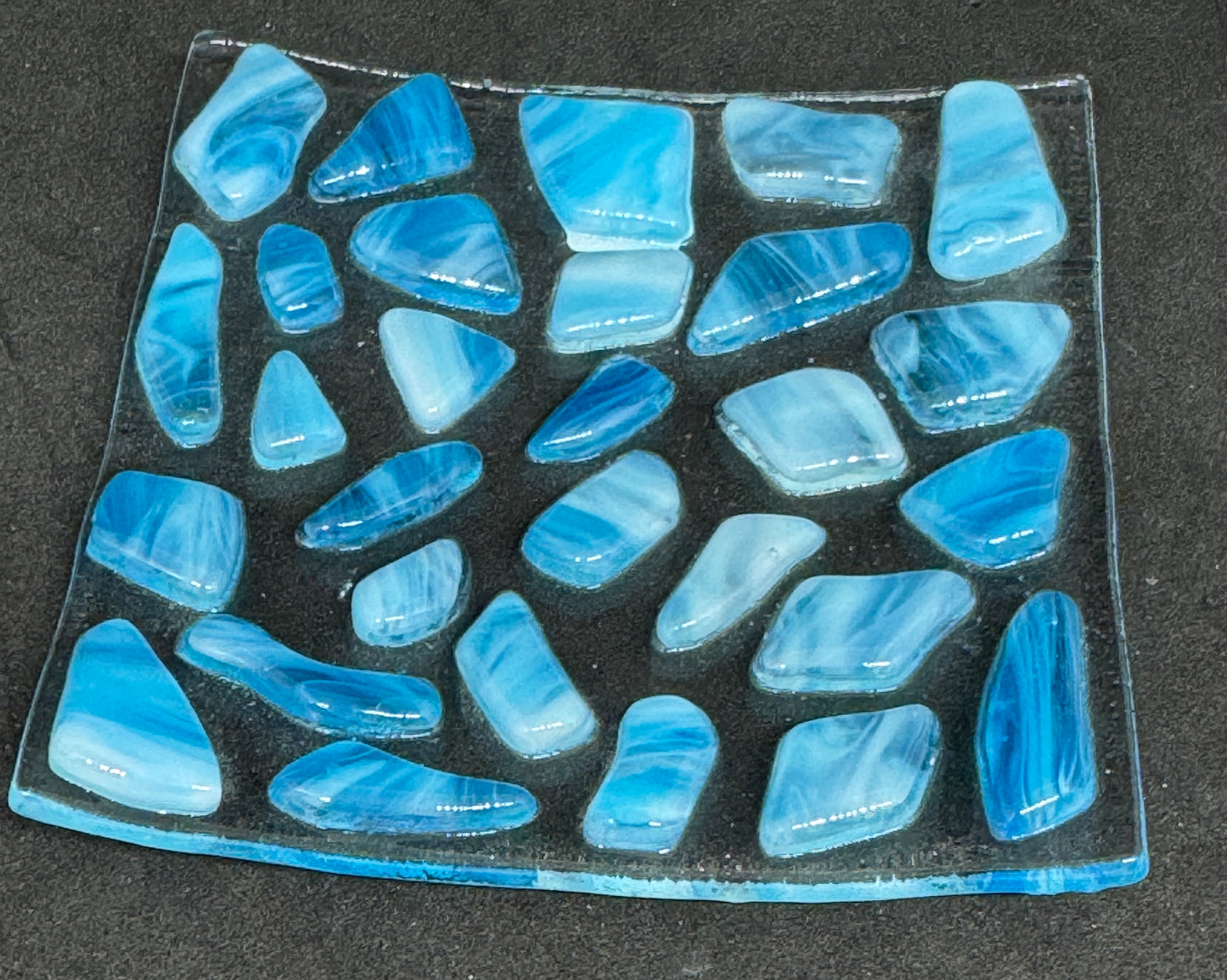 Trinket/Soap Dish Blue Pebbles