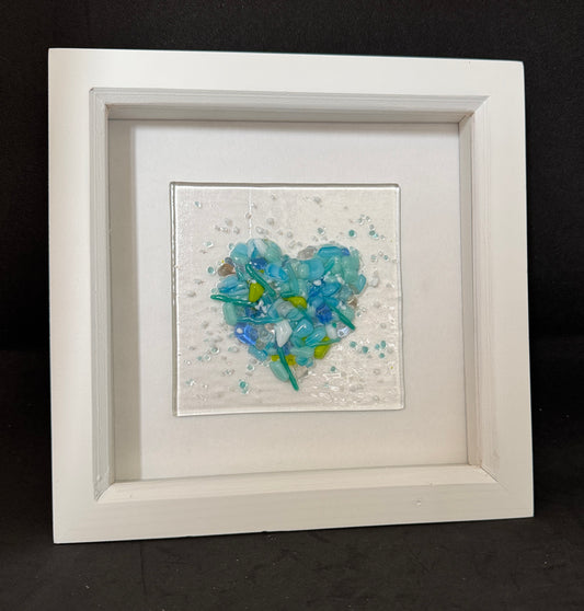 3 Dimensional Fused Glass Heart