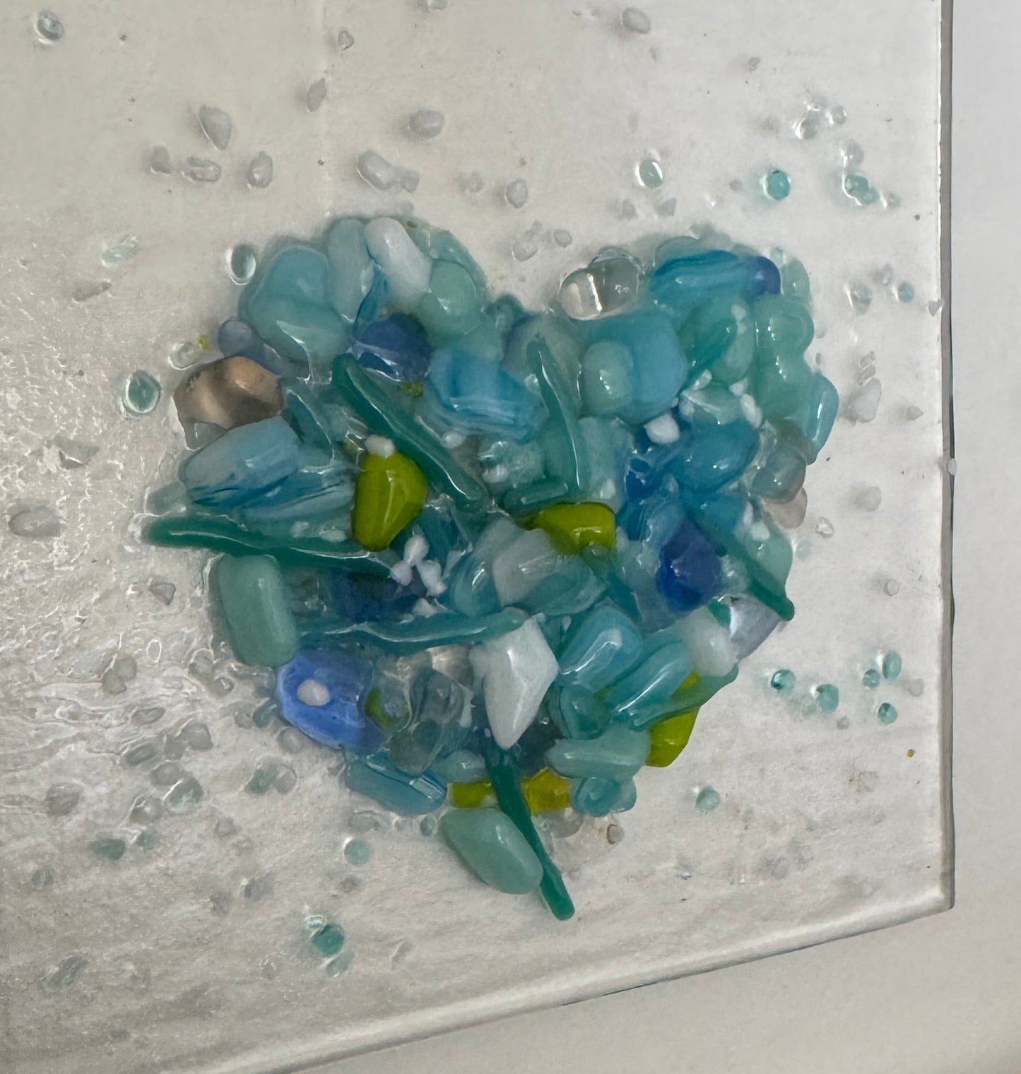 3 Dimensional Fused Glass Heart