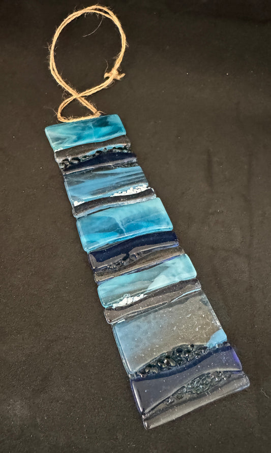 Ocean Tides Fused Glass Suncatcher