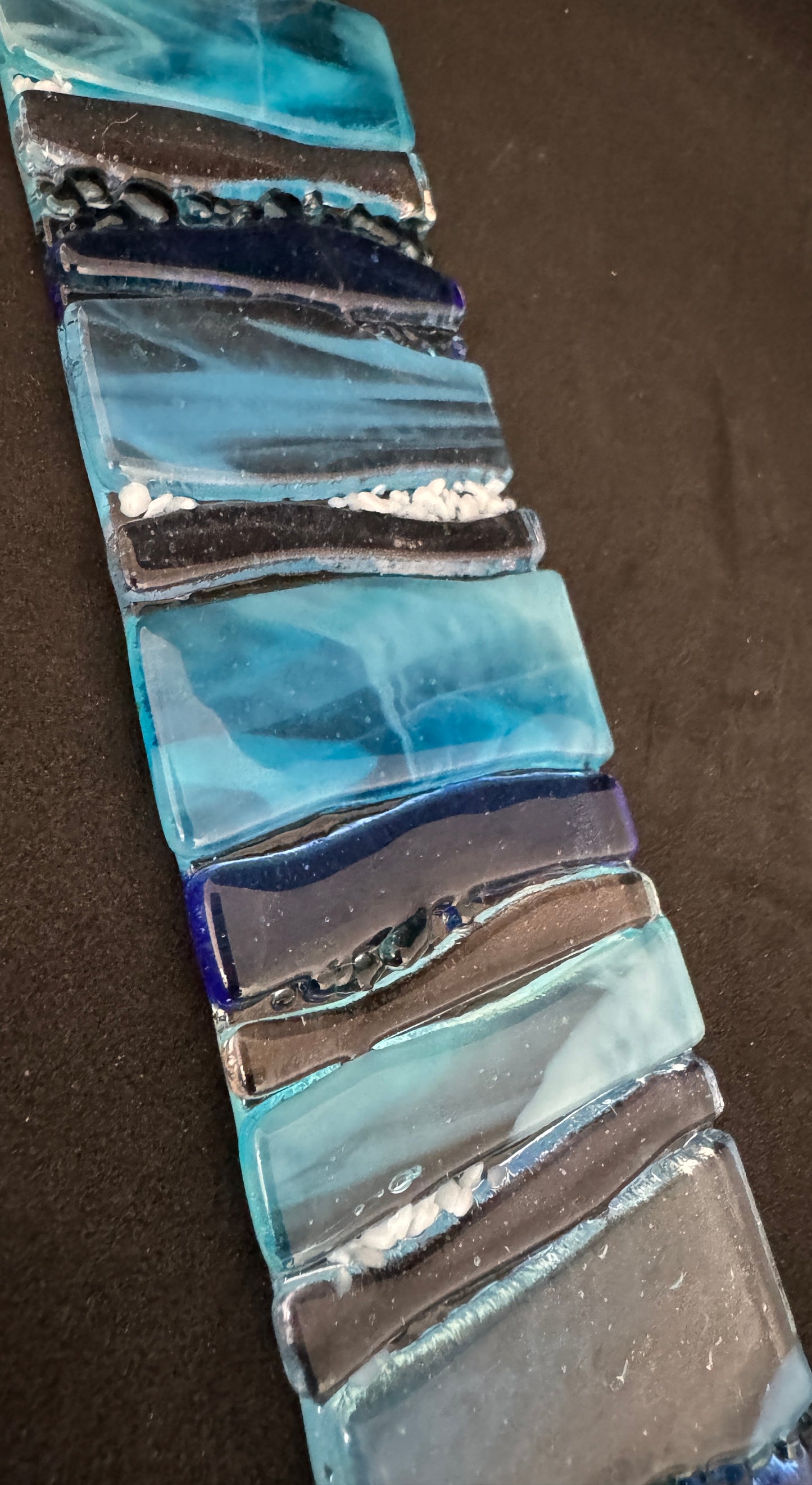 Ocean Tides Fused Glass Suncatcher