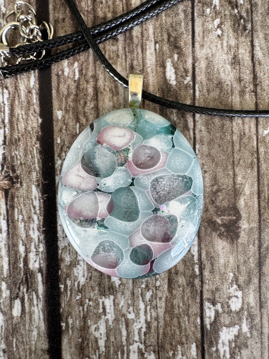 Soft Oval with Dichro Glass Pendant