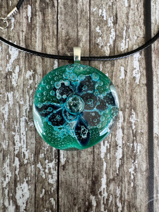 Floral Glass Pendant