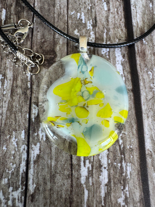 Coastal inspired Layered Glass Pendant