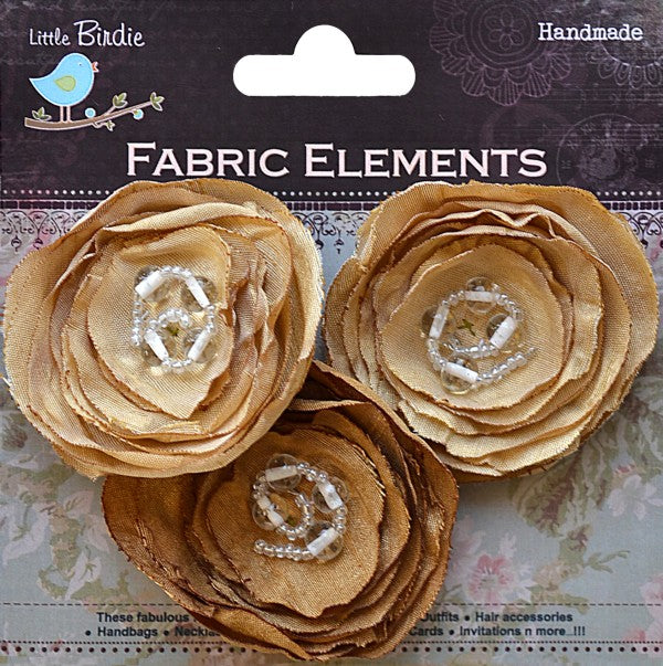 Fabric Beaded Blooms - See more ooptions - sugar and spice crafts - 1