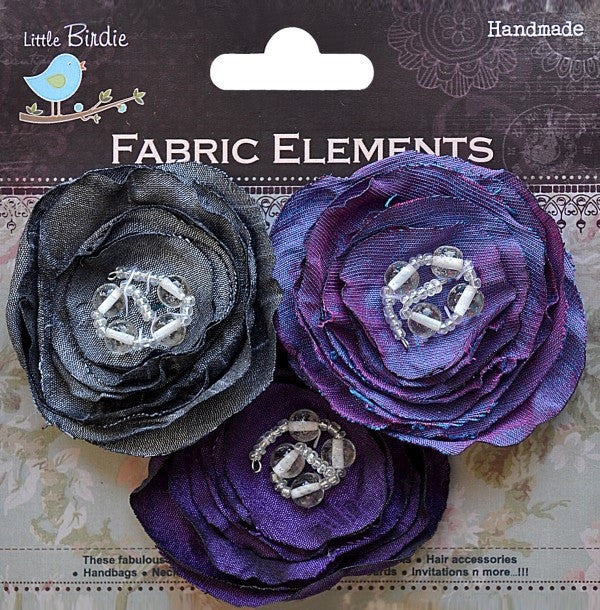 Fabric Beaded Blooms - See more ooptions - sugar and spice crafts - 7