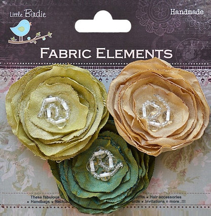 Fabric Beaded Blooms - See more ooptions - sugar and spice crafts - 3