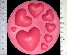 WOW Silicone Mould Hearts - sugar and spice crafts